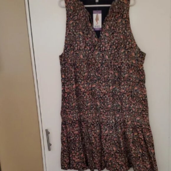 New BB Dakota Multicolor Tiered Dress Lined - Picture 1 of 4